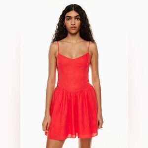 Wilfred Influence Linen Dress - Maraschino Red - Size 4